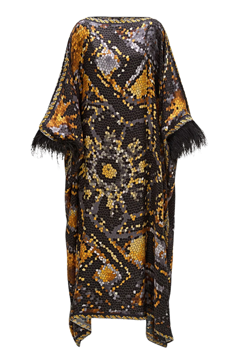 Seljuk Mosaic Caftan in Gold – ALBOUSHIYA